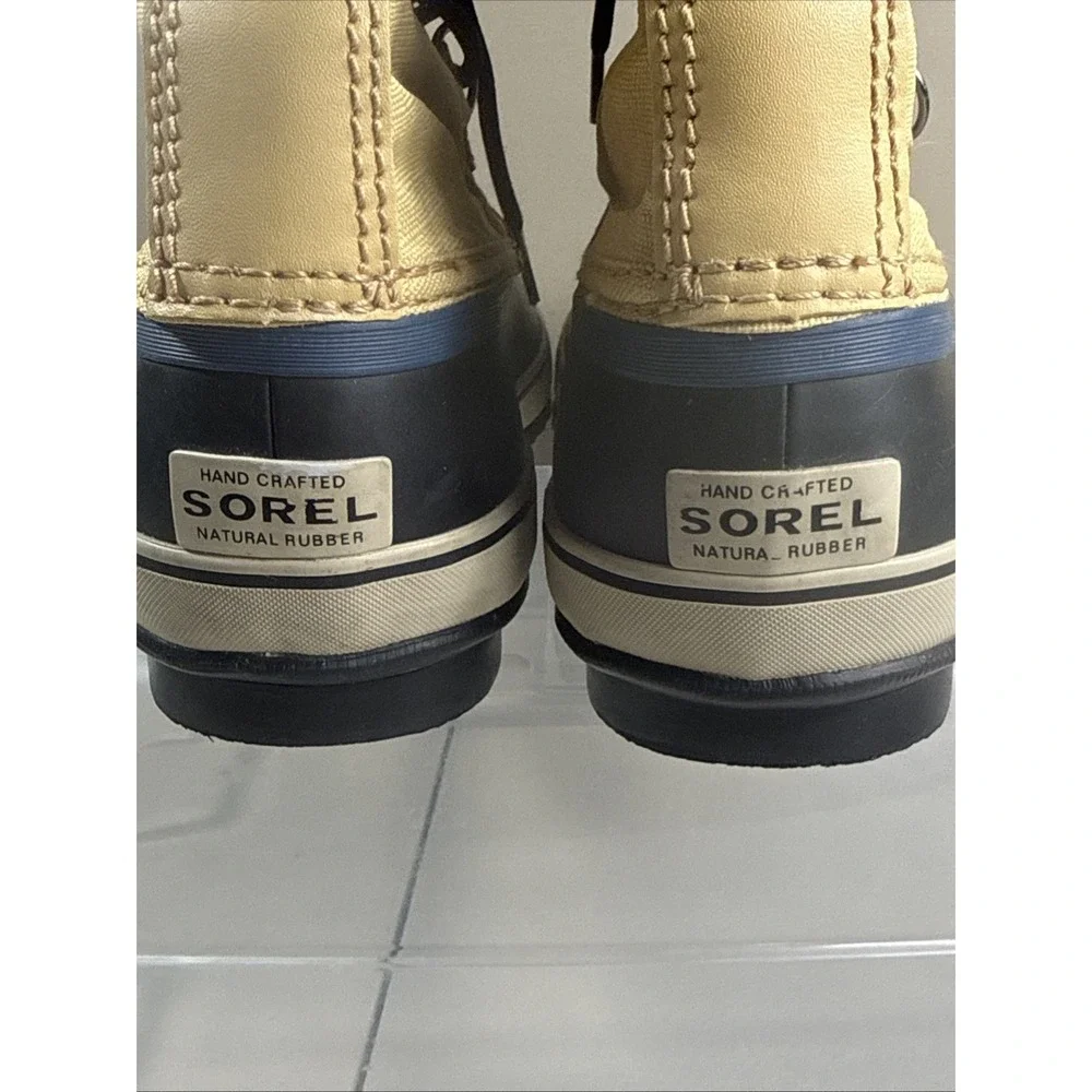 Sorel 1964 Pac Nylon Waterproof Winter Snow‎ Boot Men US 9 Tan/Black WORN ONCE!